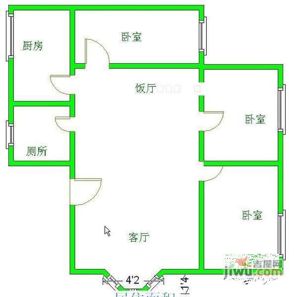 幸福春天3室2厅2卫153㎡户型图