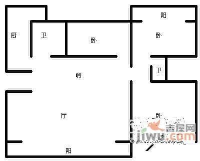 平安苑3室2厅2卫169㎡户型图