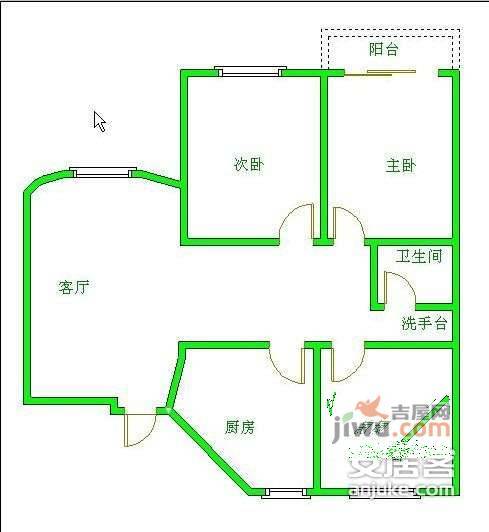西藏花园3室2厅1卫129㎡户型图