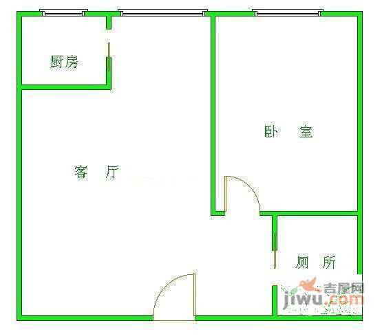 金海岸1室1厅1卫户型图