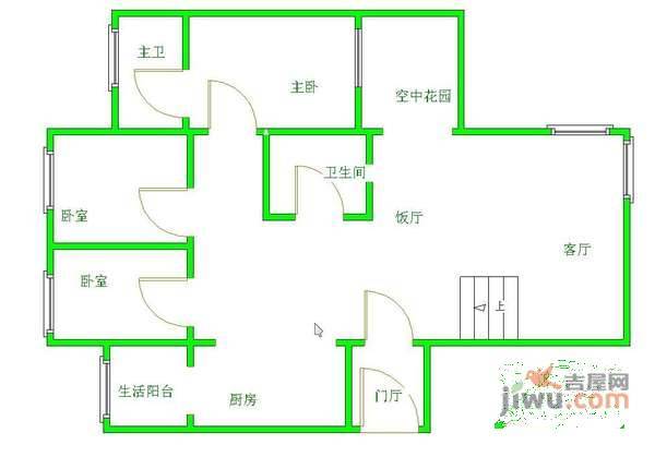 南府锦3室2厅2卫158㎡户型图