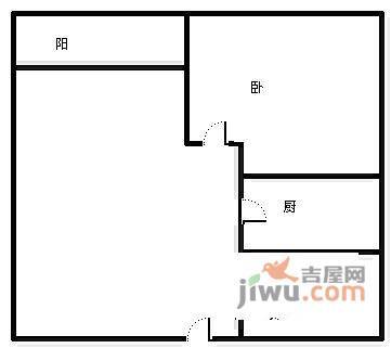 南府锦1室1厅1卫61㎡户型图