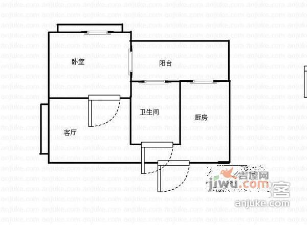 置信柳城谊苑2室2厅1卫98㎡户型图