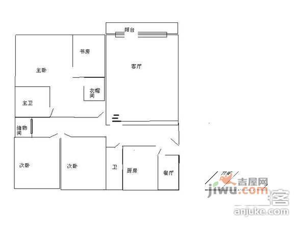 置信柳城谊苑3室2厅1卫户型图