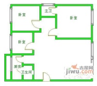 倪家桥路小区3室2厅2卫76㎡户型图