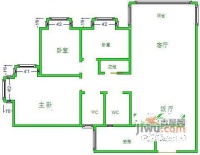 富丽城3室2厅2卫134㎡户型图