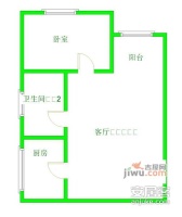 莲花新区1室1厅1卫51㎡户型图