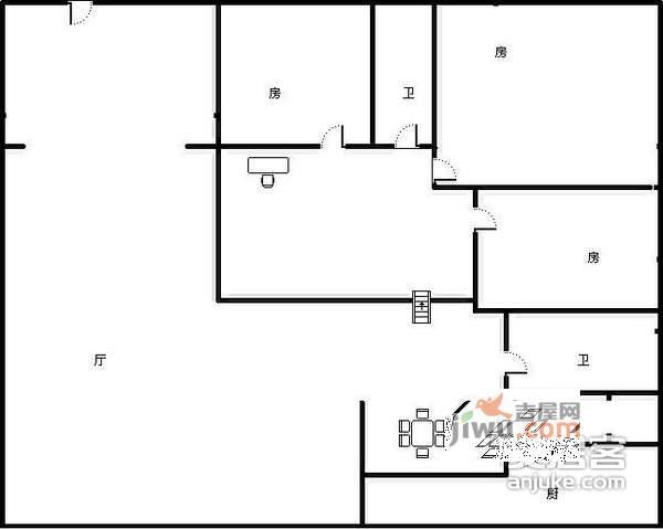 二十一世纪花园二期4室2厅2卫161㎡户型图