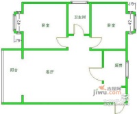 锦天国际2室2厅1卫92㎡户型图