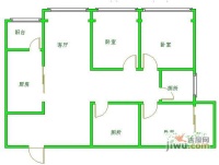 锦天国际3室2厅2卫131㎡户型图