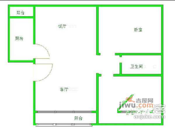 今日家园2室2厅1卫85㎡户型图