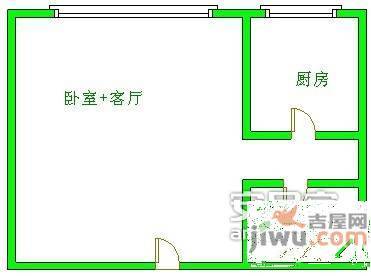 锋尚阳光1室0厅1卫46㎡户型图