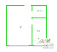 交大智能四期1室0厅1卫39㎡户型图