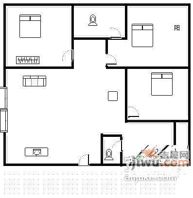 交大智能四期3室2厅2卫139㎡户型图