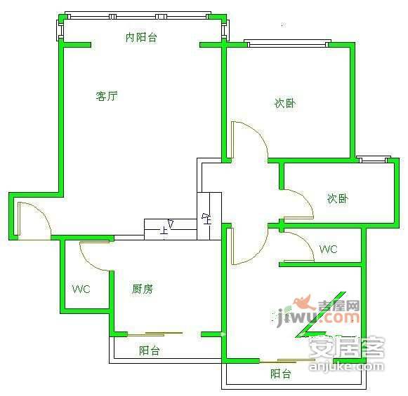 百花丽都园3室2厅2卫131㎡户型图