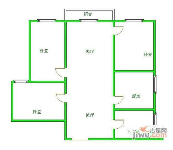 状元府邸3室2厅2卫户型图