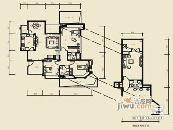 中海国际林庭叠院4室2厅2卫210㎡户型图