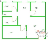 红牌楼广场2室2厅1卫95㎡户型图