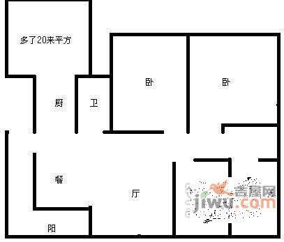 成都市科分院3室2厅1卫户型图