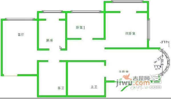 彩虹花园4室2厅2卫258㎡户型图