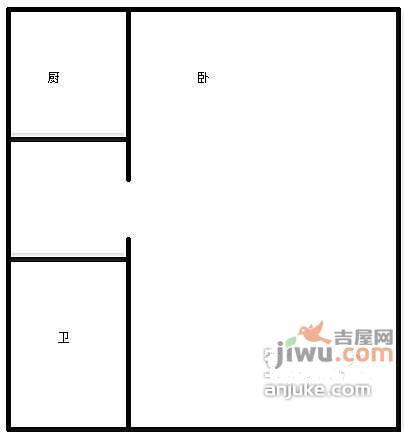 凯悦新城1室0厅1卫40㎡户型图