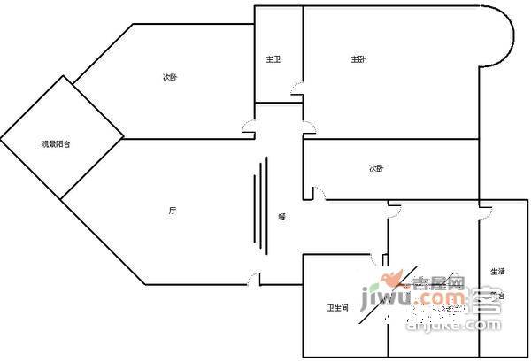 博雅庭韵3室2厅2卫150㎡户型图