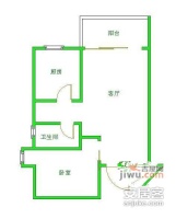 黉门公馆1室1厅1卫63㎡户型图