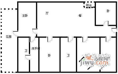 祥域4室2厅2卫190㎡户型图