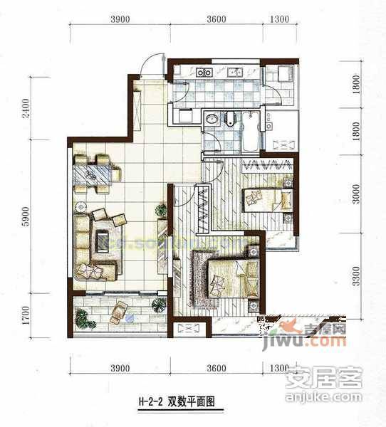 世纪锦苑4室2厅2卫338㎡户型图