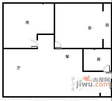 东润理想居2室2厅1卫84㎡户型图