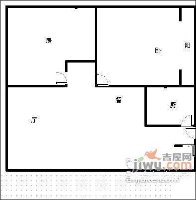 东润理想居2室1厅1卫82㎡户型图