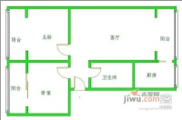 双楠竹园一期2室1厅1卫80㎡户型图