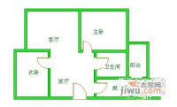 蓝光皇后国际2室2厅1卫72㎡户型图