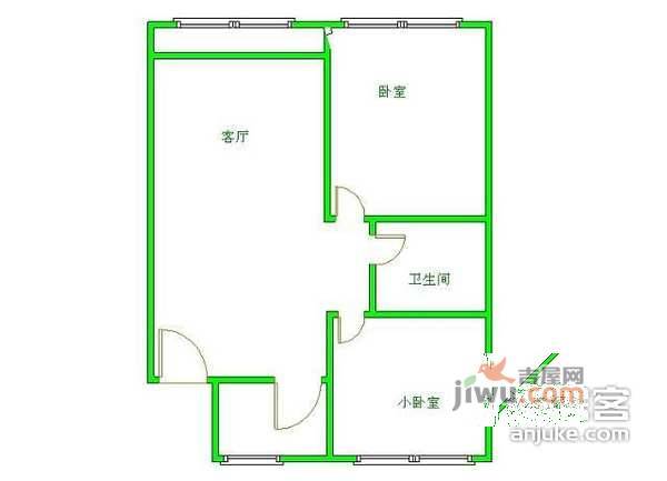 新巢2室1厅1卫75㎡户型图