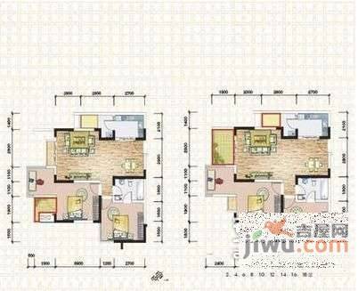 两河锦地2室1厅1卫78㎡户型图