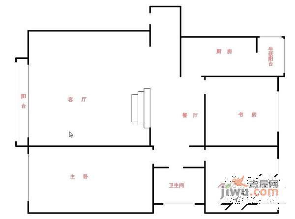 蓝色空间如意府3室2厅1卫154㎡户型图