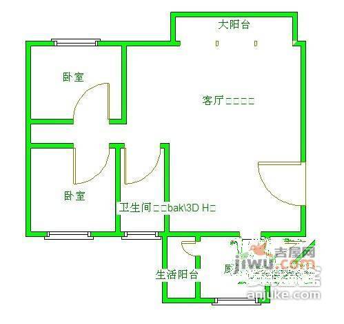 光华美邻3室2厅1卫111㎡户型图