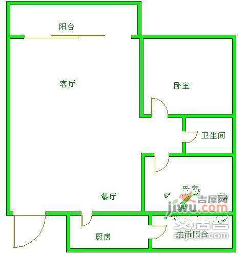 光华美邻2室2厅1卫104㎡户型图