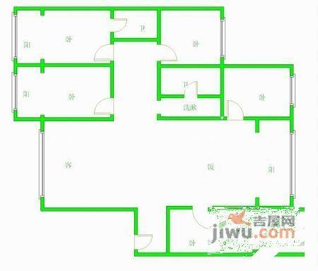 智慧康城4室3厅2卫204㎡户型图