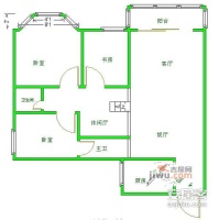 爱家馨城3室2厅2卫137㎡户型图