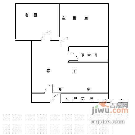 曼哈顿自然派2室2厅1卫111㎡户型图