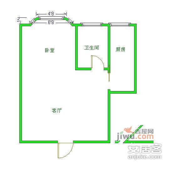 曼哈顿自然派1室0厅1卫76㎡户型图