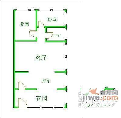 曼哈顿自然派2室2厅1卫111㎡户型图