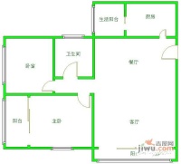 锦桂苑3室2厅1卫120㎡户型图