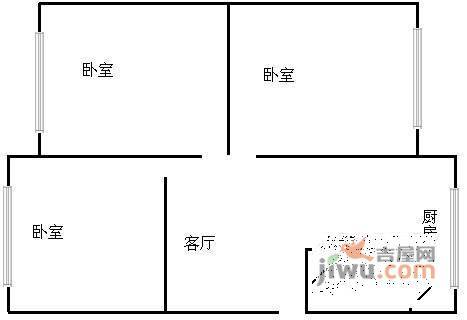 营福巷小区3室1厅1卫79㎡户型图