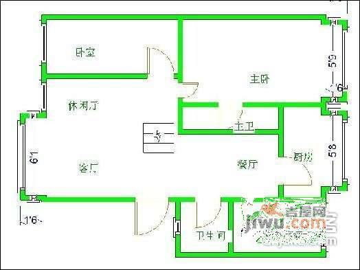 红运花园3室2厅2卫133㎡户型图