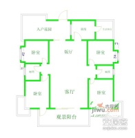 中铁双龙湾4室2厅2卫185㎡户型图