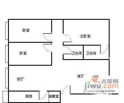 锦官新城西区4室2厅2卫户型图