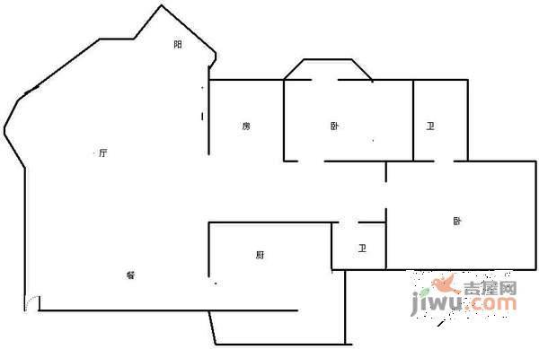 锦官新城西区3室2厅2卫177㎡户型图