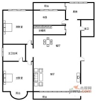 中华园锦苑3室2厅2卫299㎡户型图